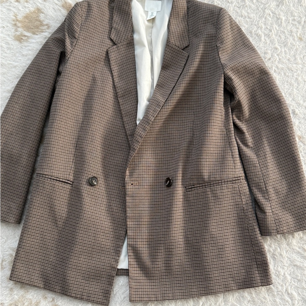 Vintage Brown Plaid Blazer
